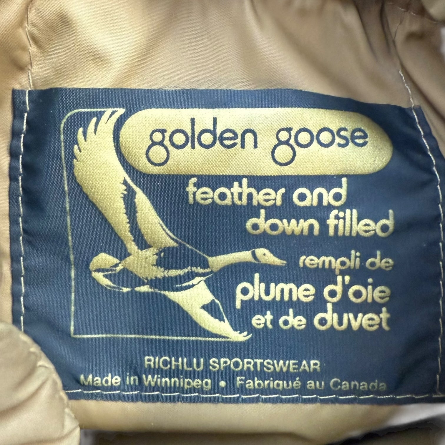 Vintage Golden Goose Quilted Vest Brown/Orange