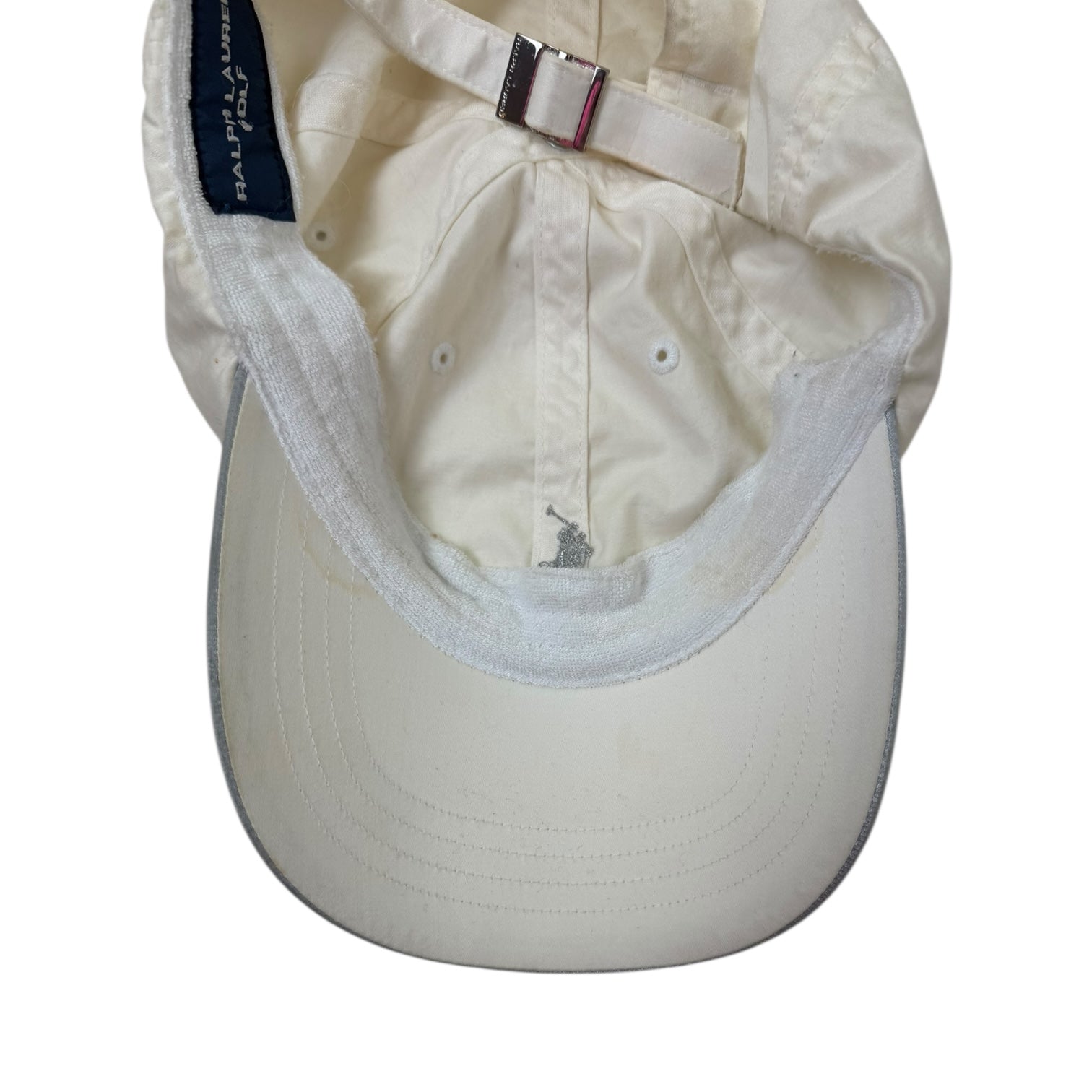 Vintage Ralph Lauren Golf Embroidered Logo StrapBack Hat White