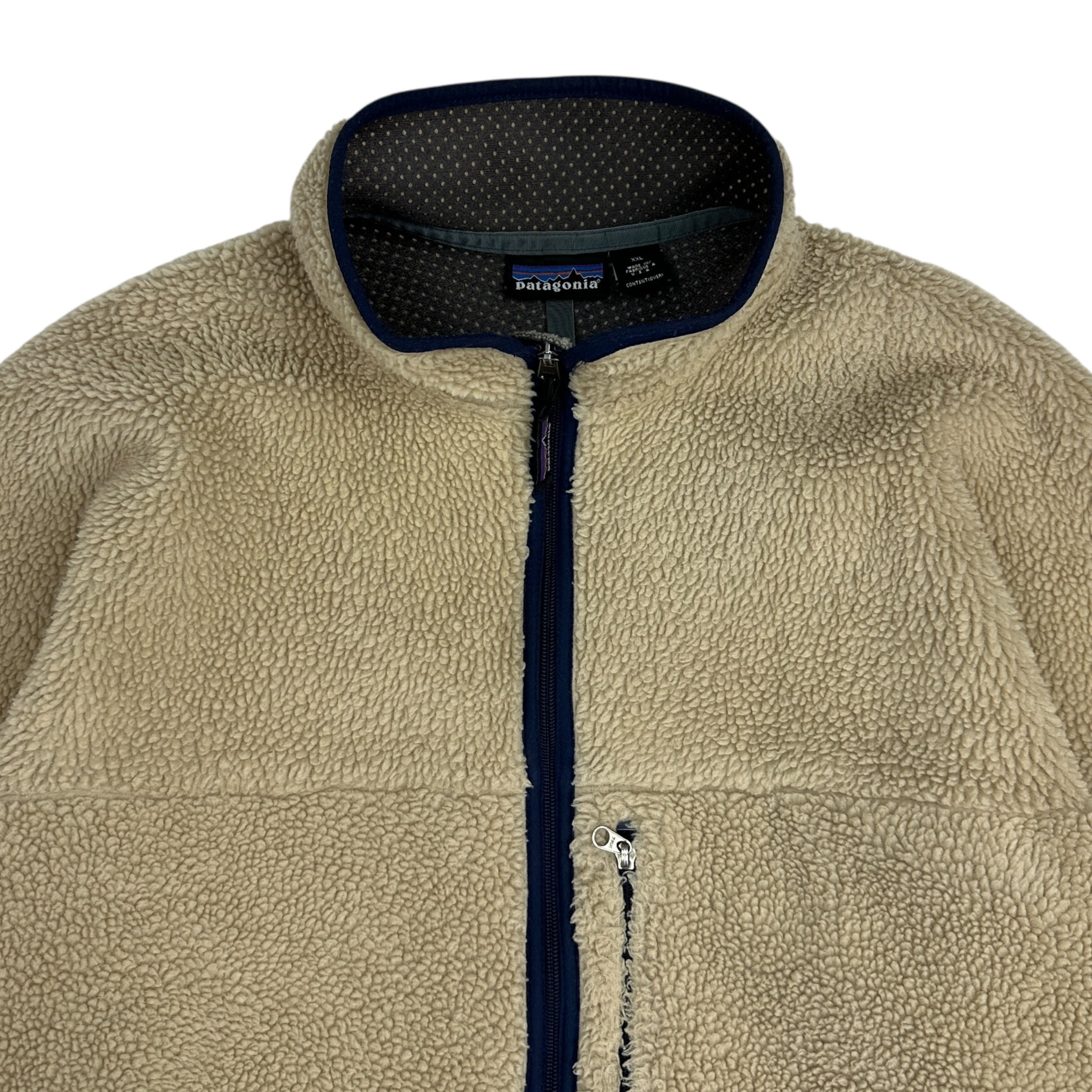 Vintage Patagonia Deep Pile Fleece Jacket Oatmeal