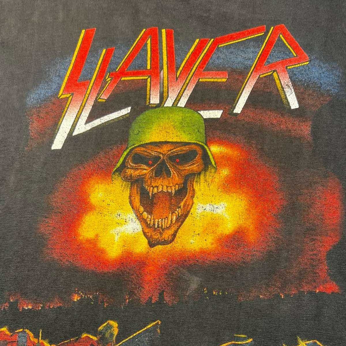 Vintage Slayer Solider Faded T-Shirt Black