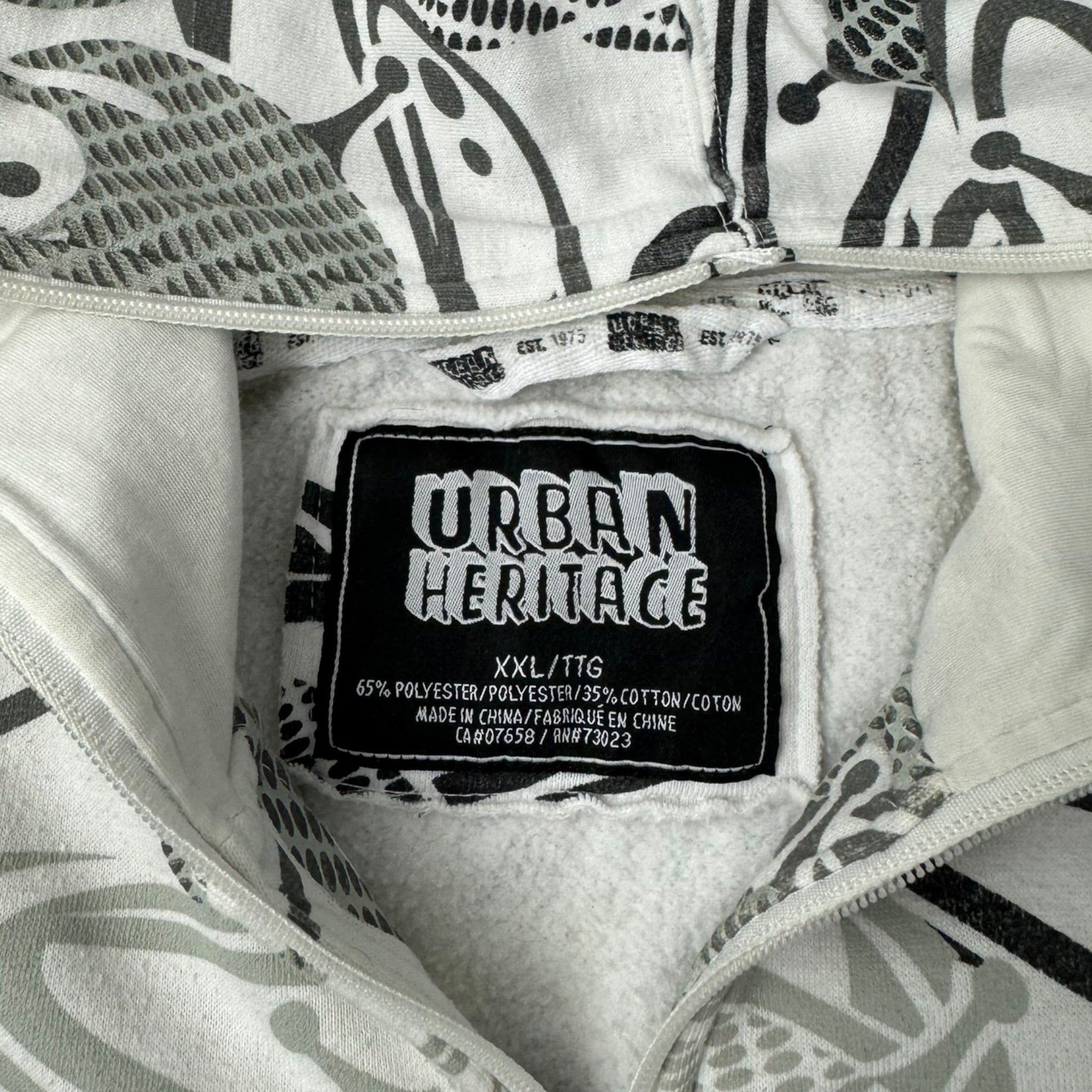 Vintage Urban Heritage Spaces & Skulls Full Zip Hoodie