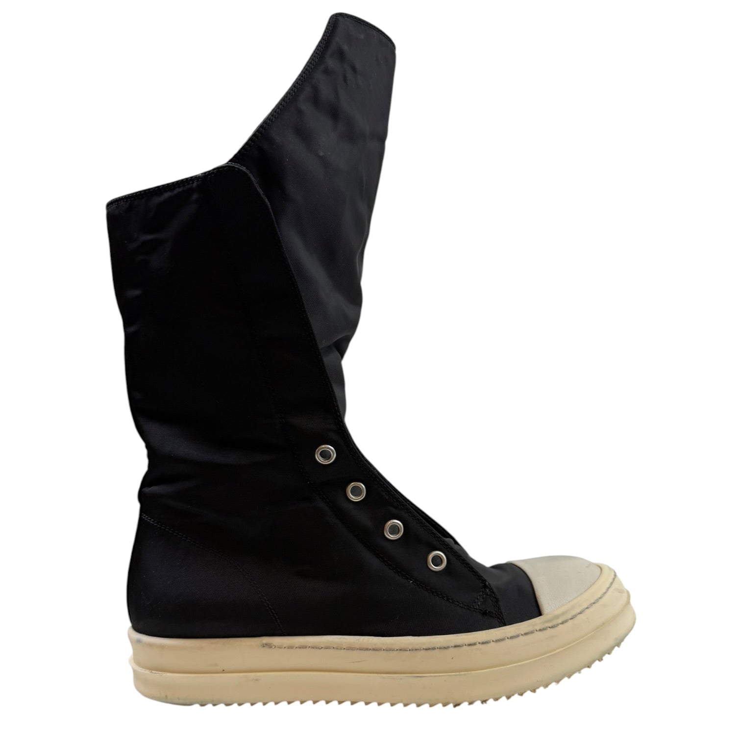 (W) Rick Owens DRKSHDW Laceless Oversized Tongue Ramone Black (Used)