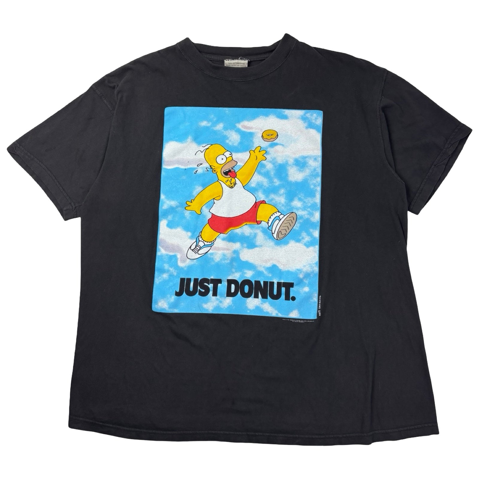 1996 Stanley Desantis "Just Donut" Homer Simpson Air Jordan Funny T-Shirt