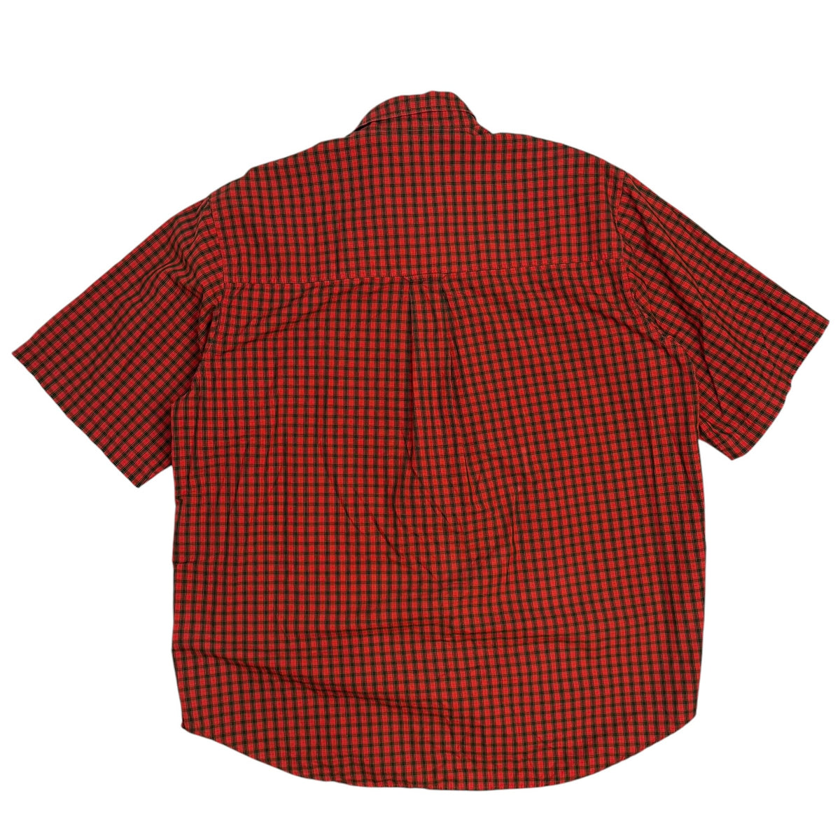 Balenciaga Plaid Button Up Shirt Red