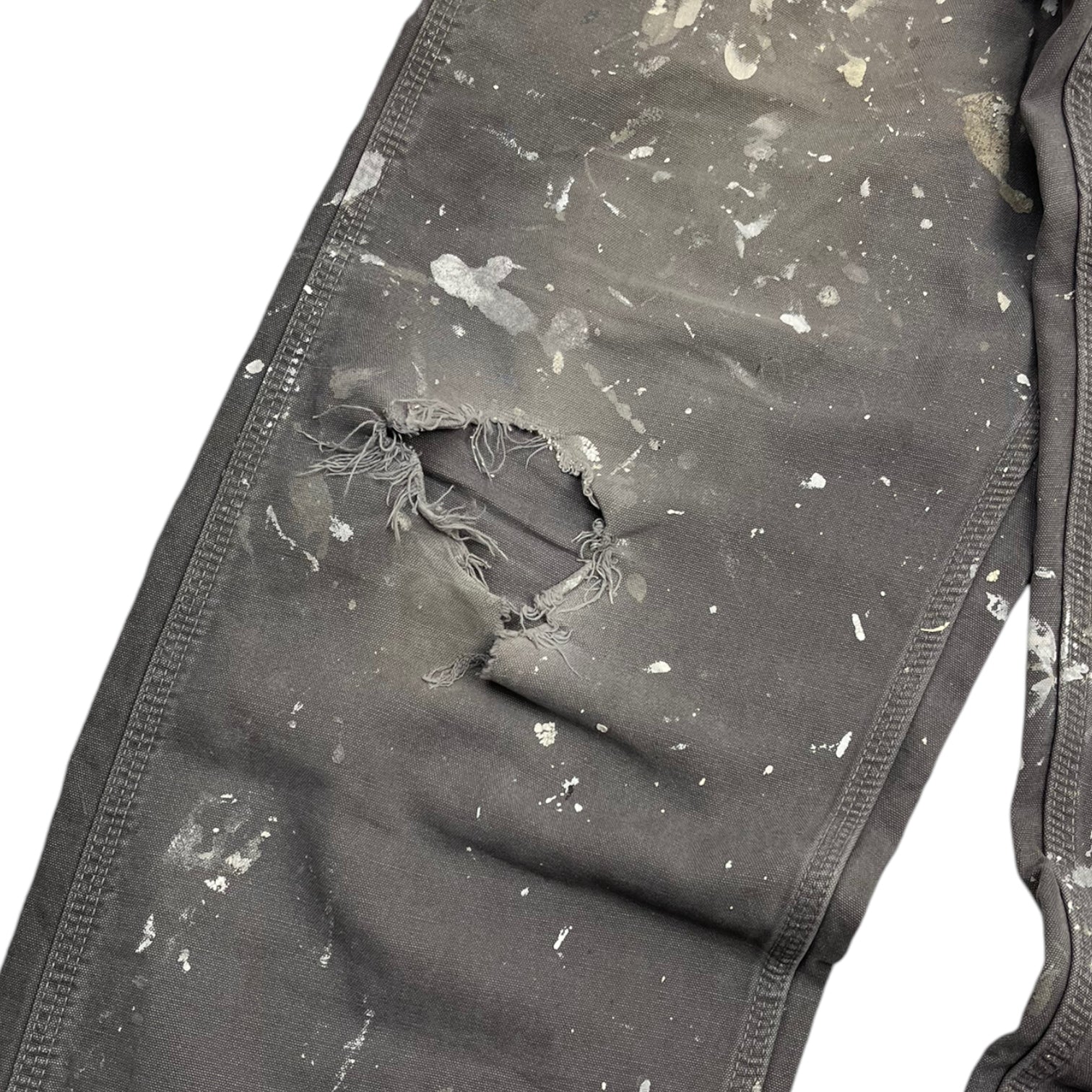 Paint Splattered Carhartt Carpenter Pants Grey