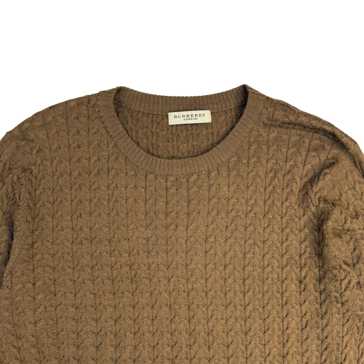 Burberry London Cable Knit Sweater Brown