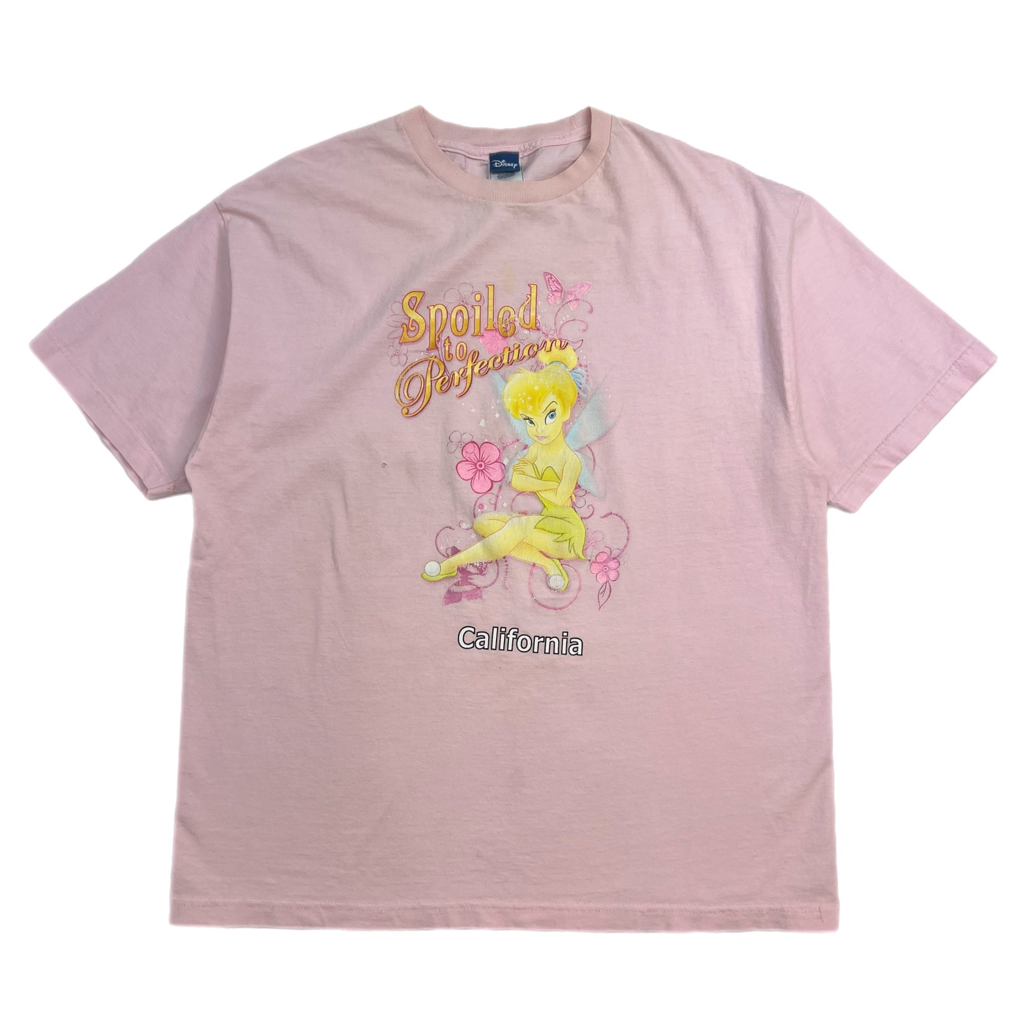 Vintage Tinker Bell Spoiled To Perfection Tee Pink