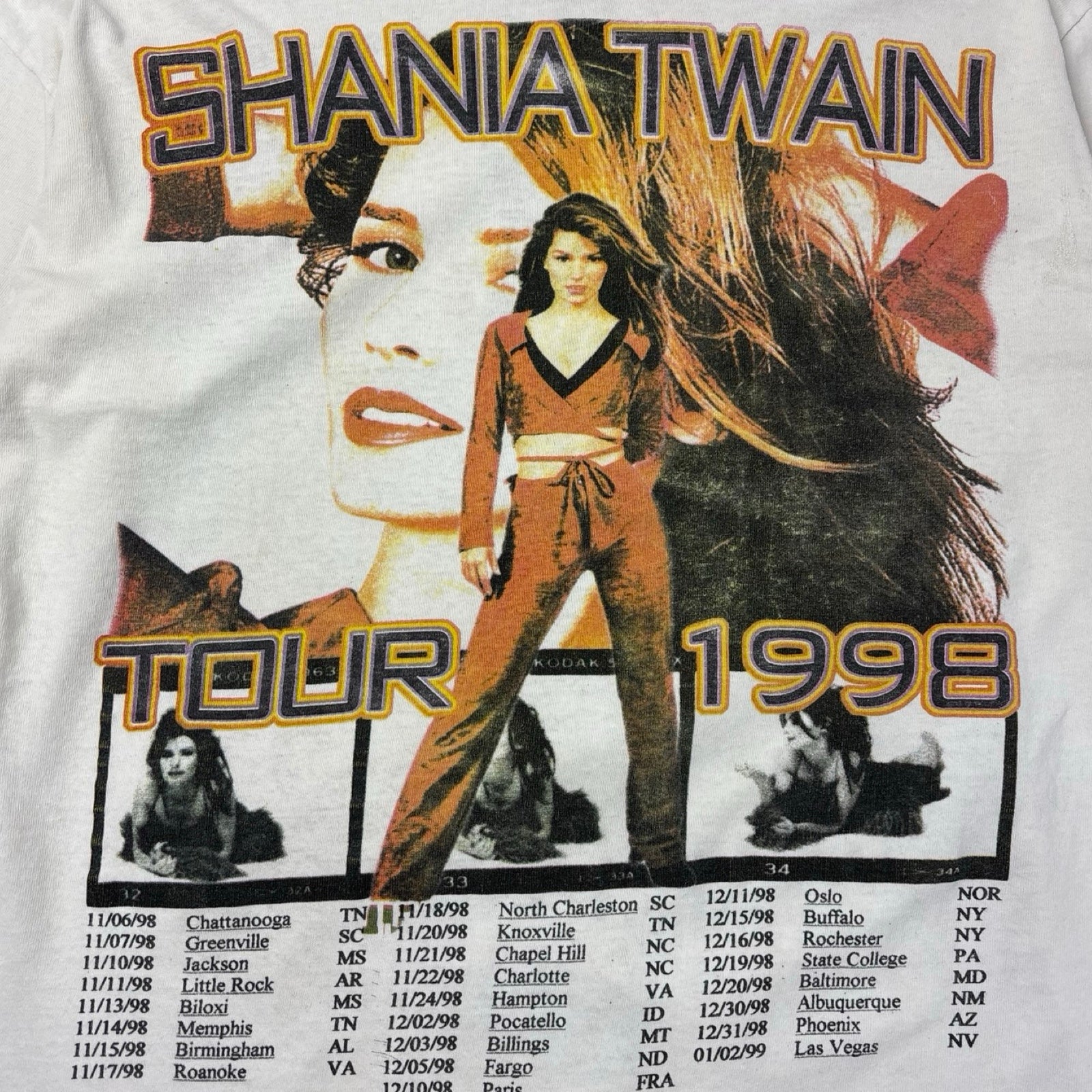 1998 Shania Twain Tour Longsleeve White