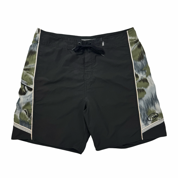 Y2K Quiksilver Surf Board Shorts Black/Green