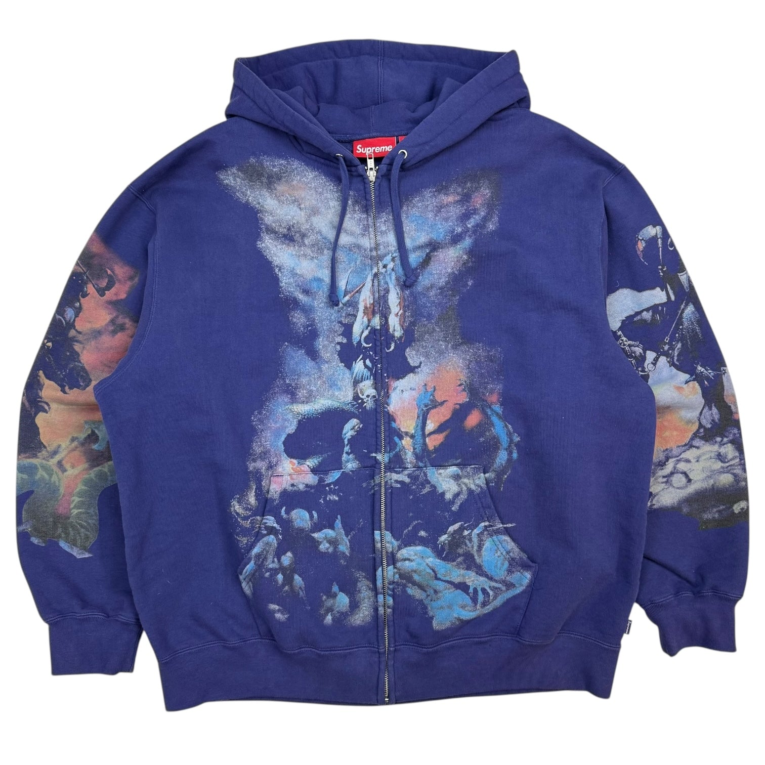 Supreme Frank Frazetta Zip Up Hoodie Purple
