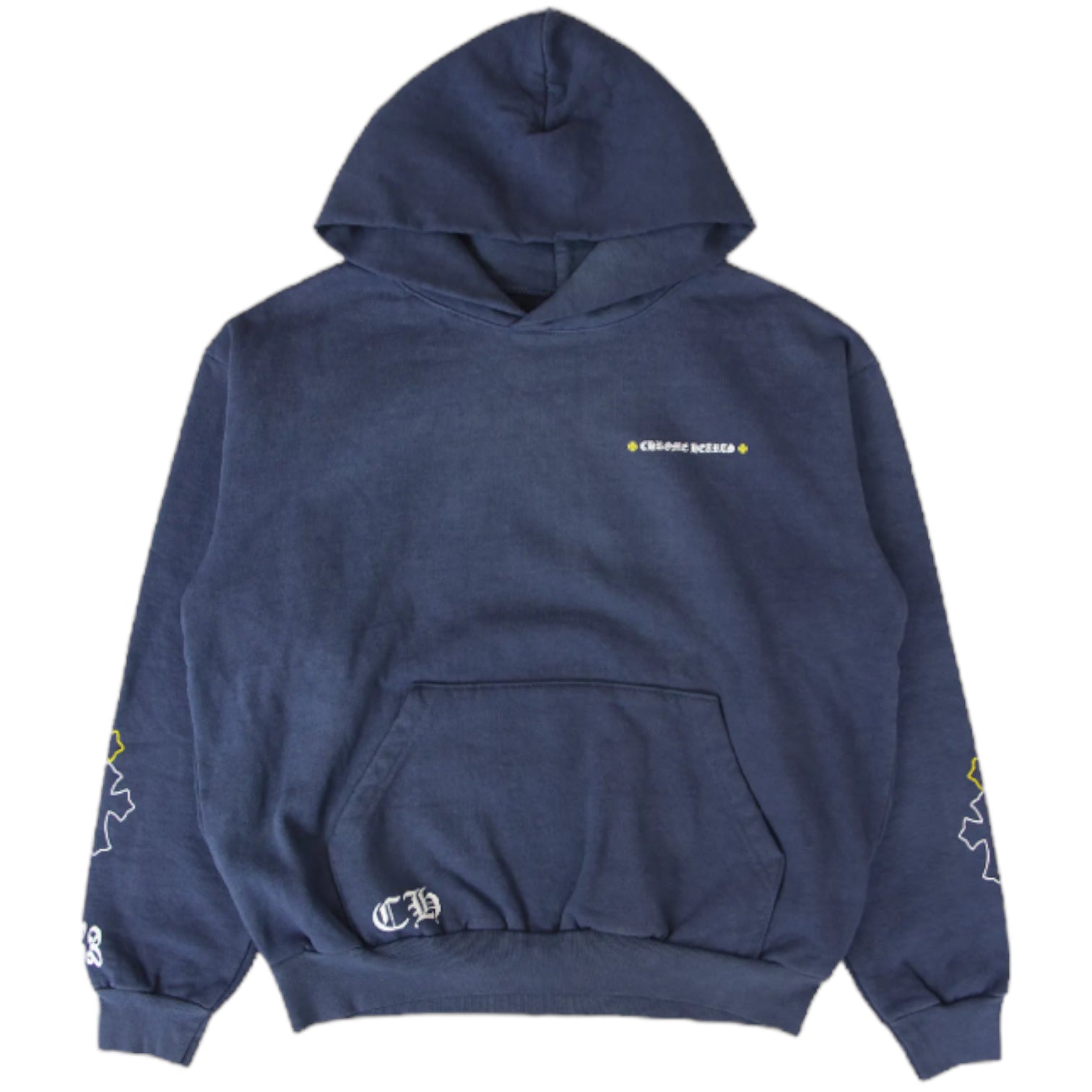 Chrome Hearts x Drake Certified Chrome Hand Dyed Hoodie Washed Blue