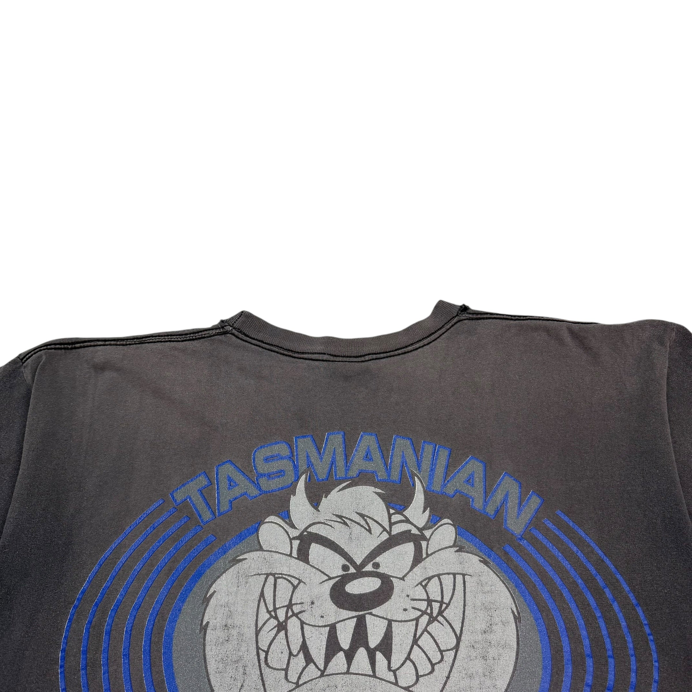 1996 Tasmanian Devil Techn Toons Warner Bros Tee Faded Black