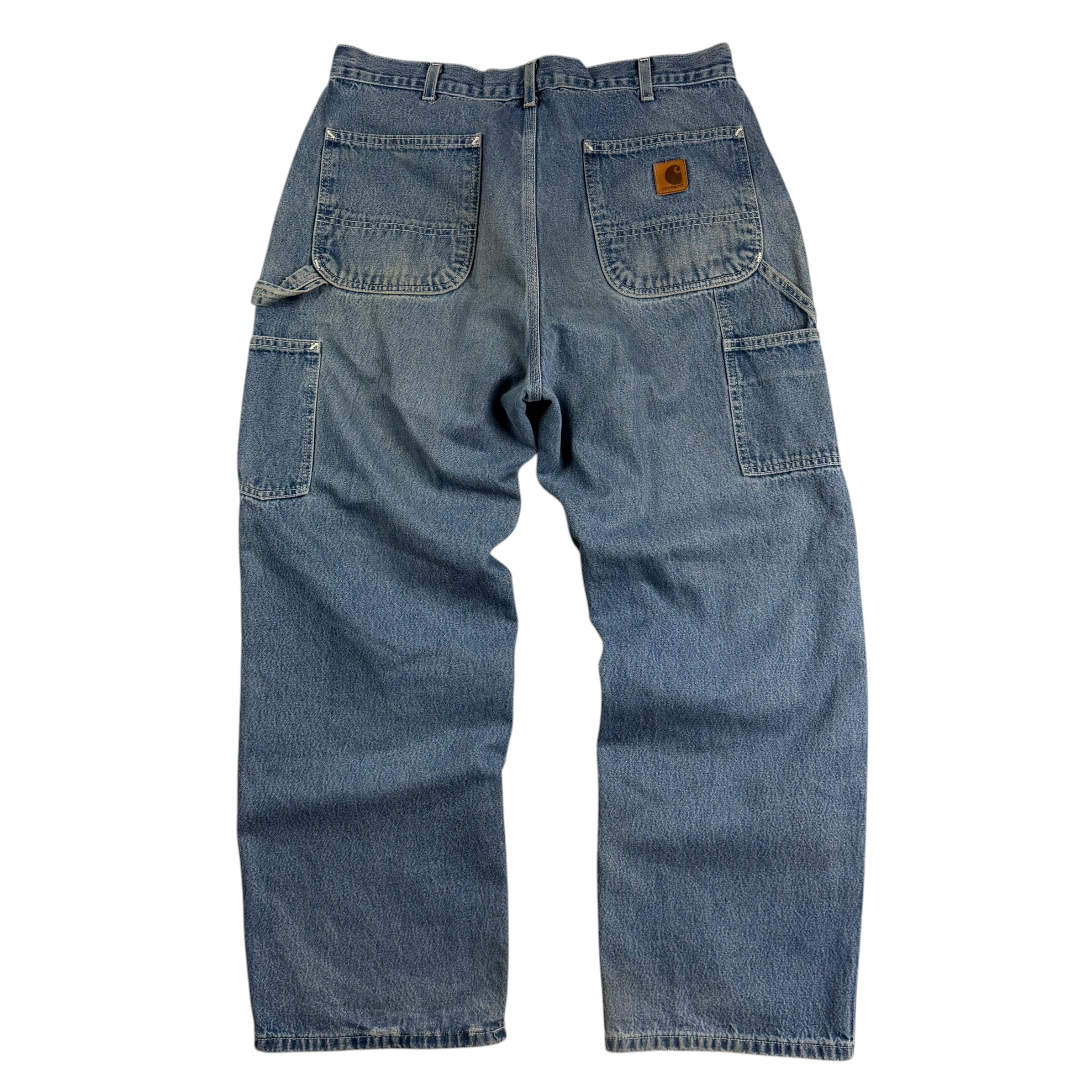 Vintage Carhartt Dungaree Denim Pants Blue