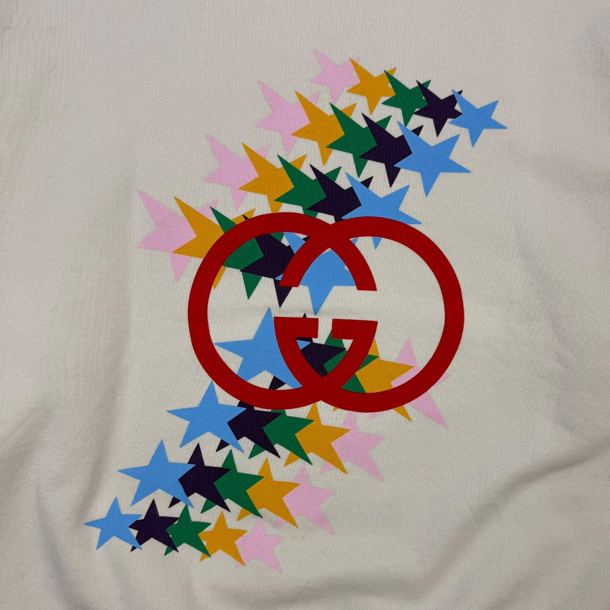 Gucci Interlocking G Flash Crewneck Cream