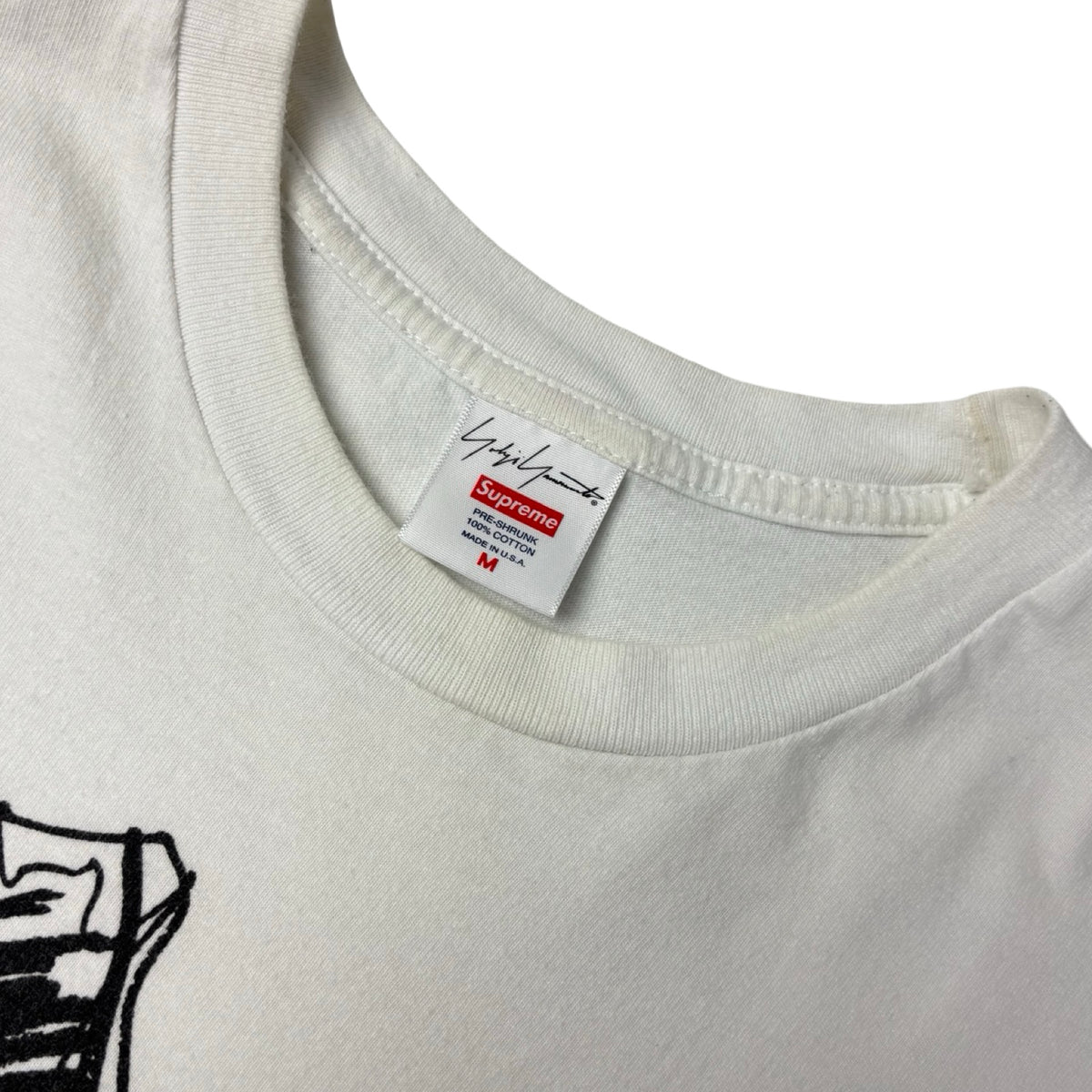 Supreme x Yohji Yamamoto Scribble Portrait Tee White
