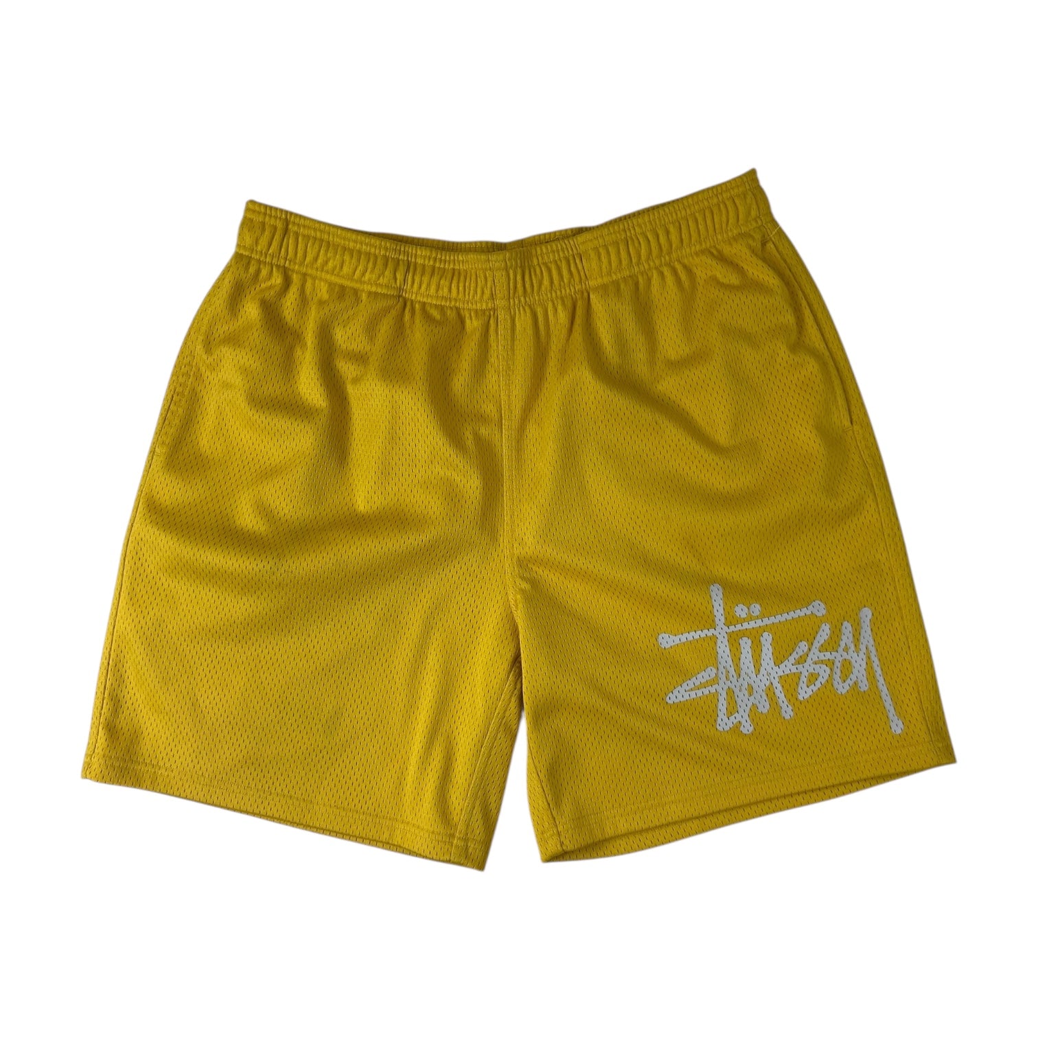 Stussy Big Basic Mesh Shorts Yellow