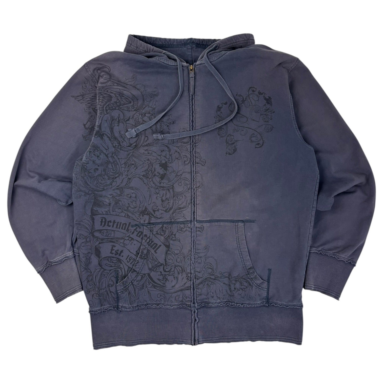 Vintage Y2K Ecko ‘Actual Factual’ Tattoo Zip Up Purple