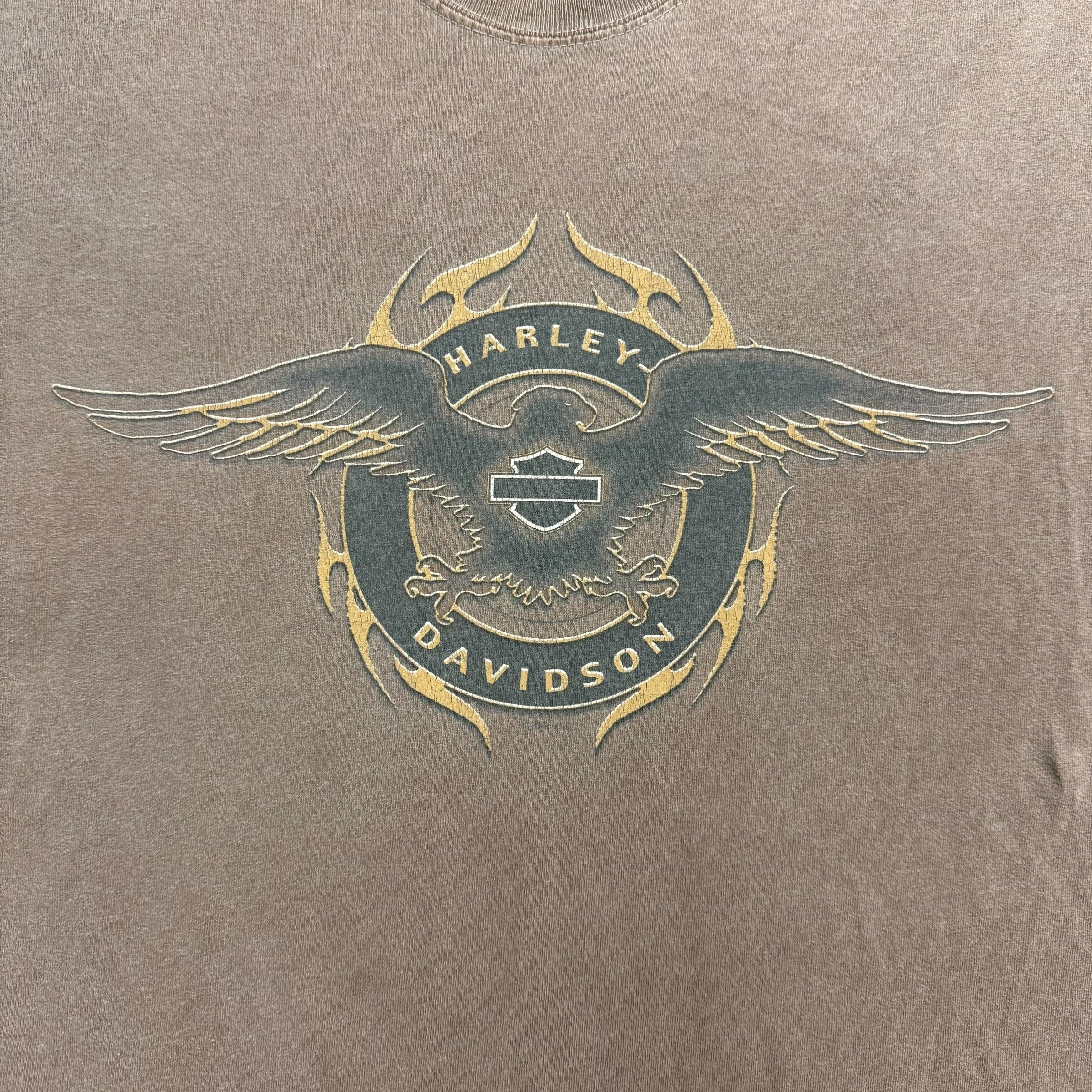 Vintage Harley Davidson Of Las Vegas Tee Faded Brown