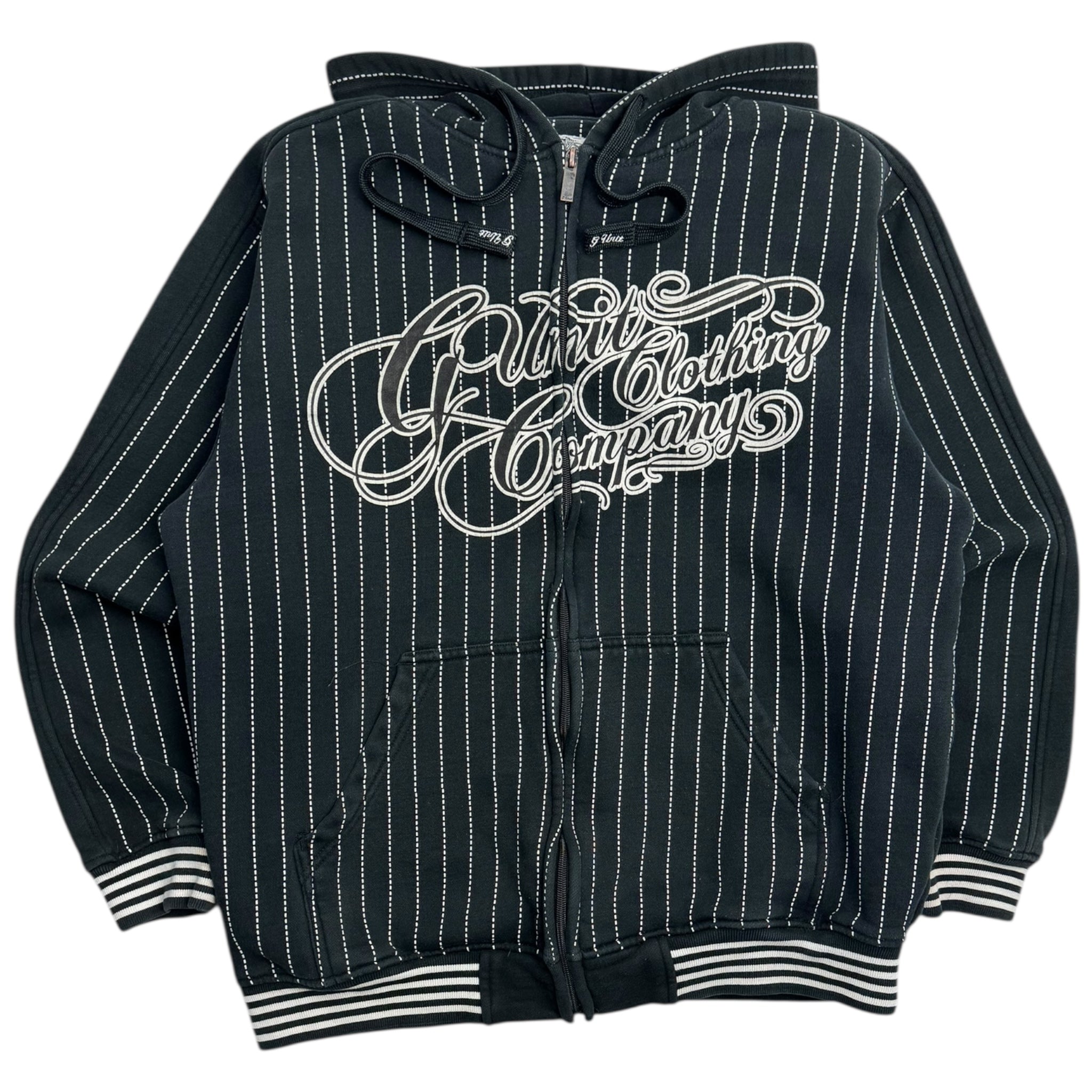 Y2K G-Unit Pinstripe Zip Hoodie