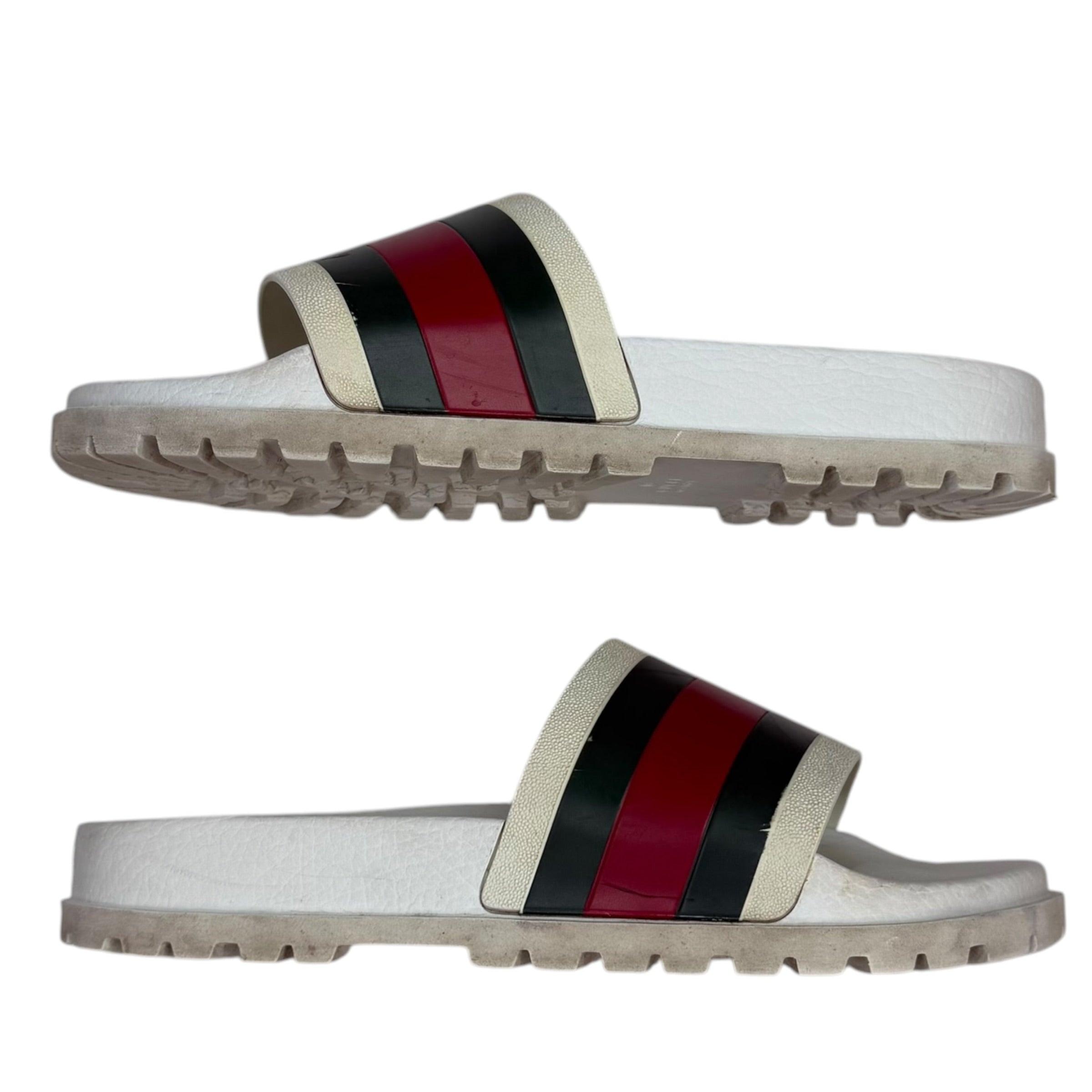Gucci Web Slide Sandal White (Used)