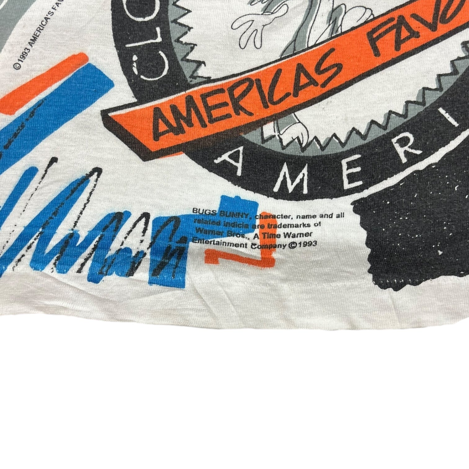 Vintage 1993 Bugs Bunny “America’s Favourite” Basketball AOP T-Shirt White