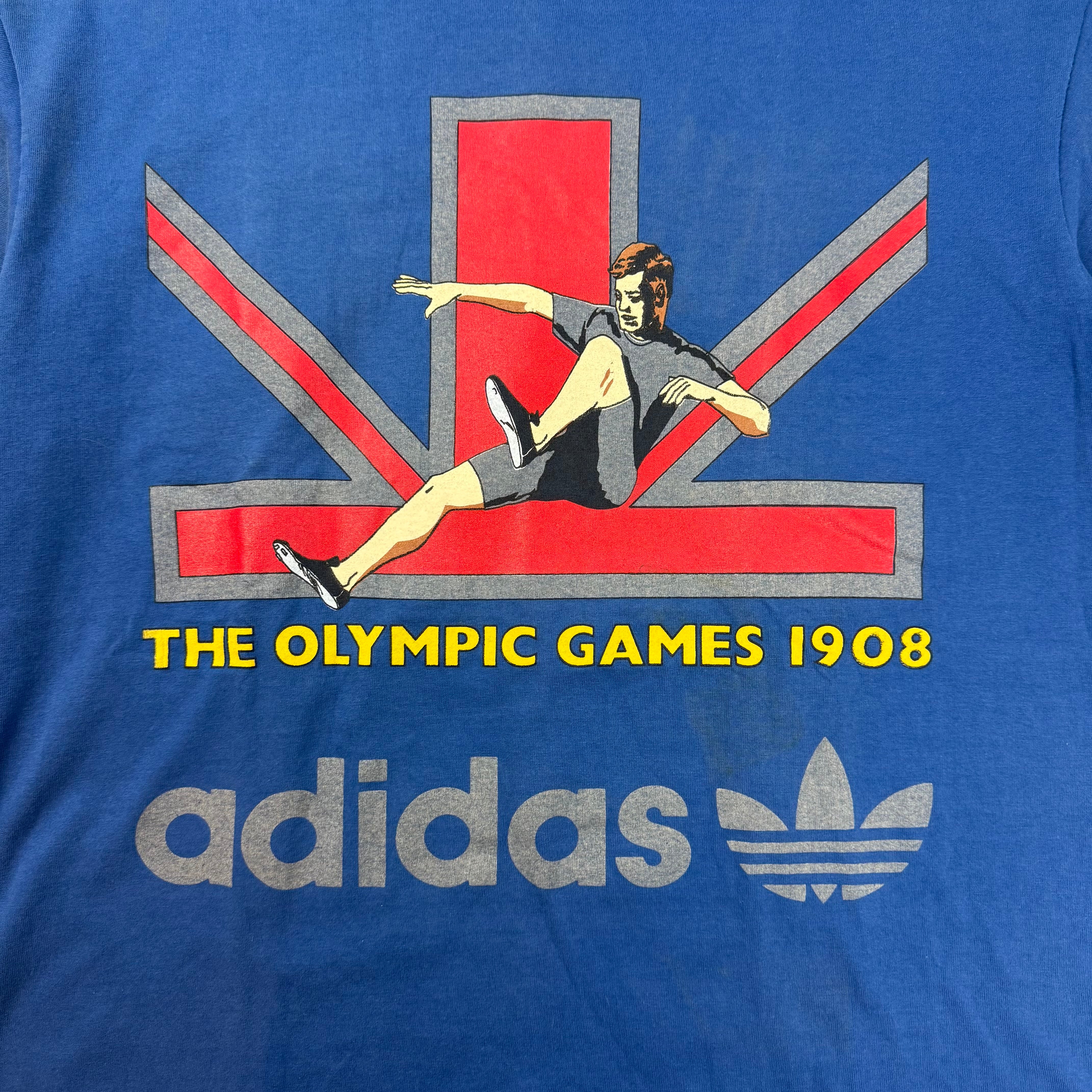 Vintage Adidas 1908 London Olympics T-Shirt Blue