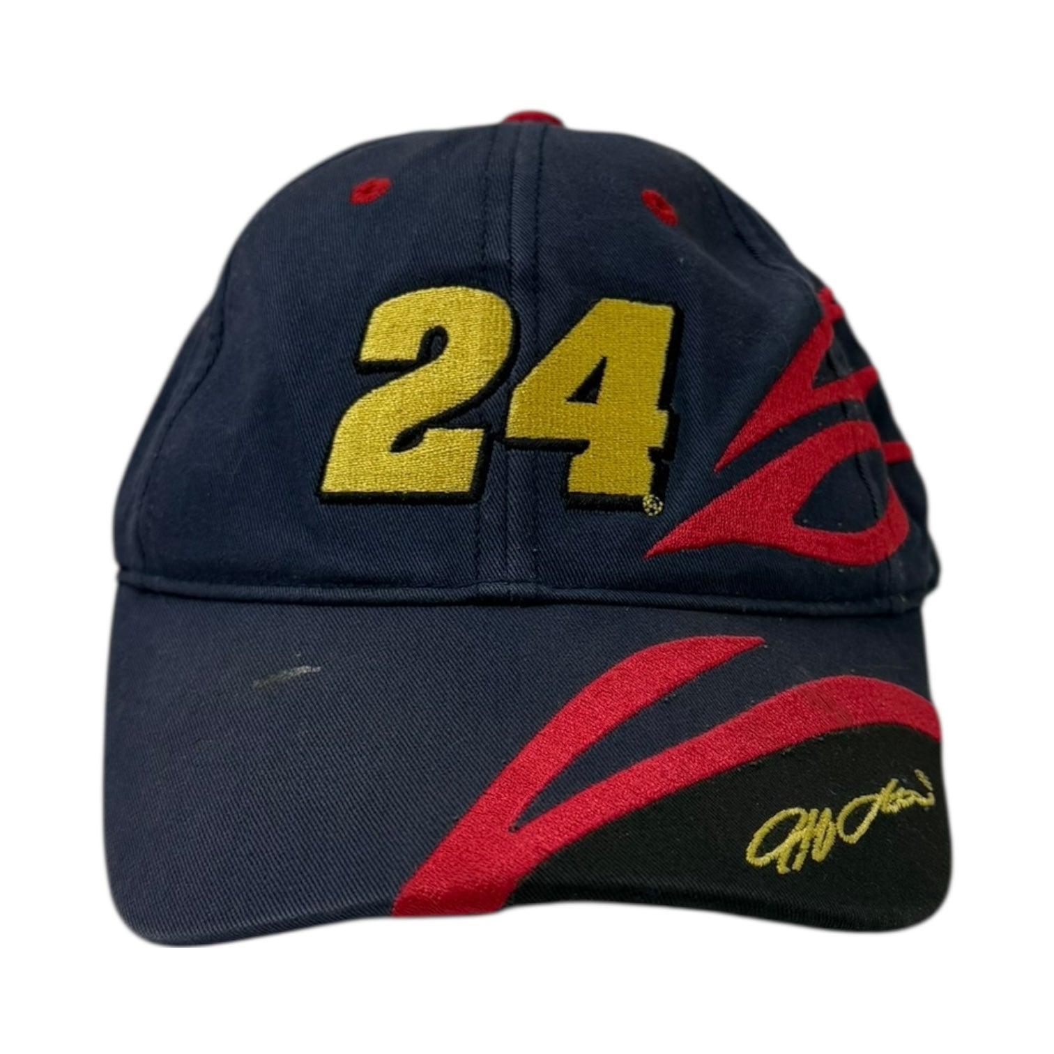 Vintage Du Point Motorsports StrapBack Hat Navy