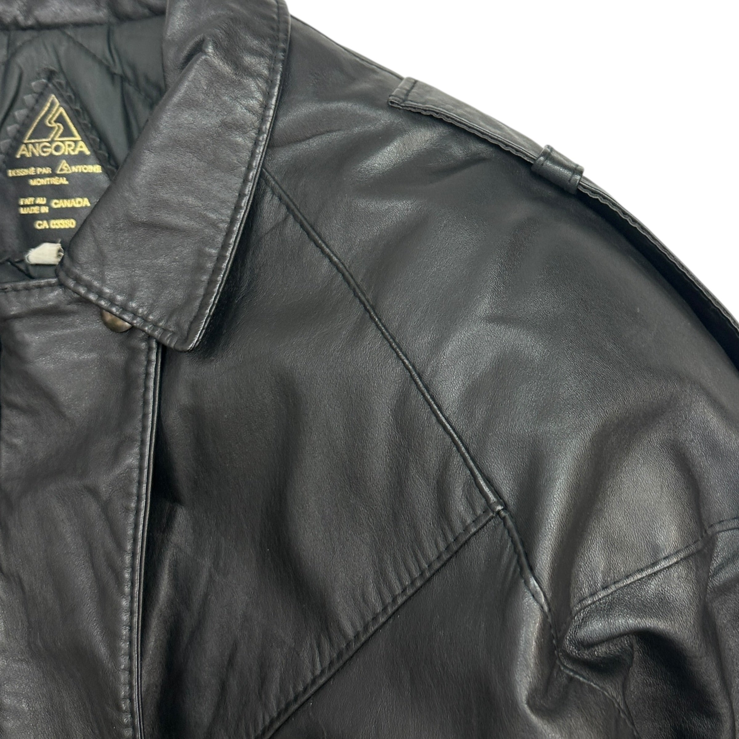 Vintage Anora Leather Jacket Black