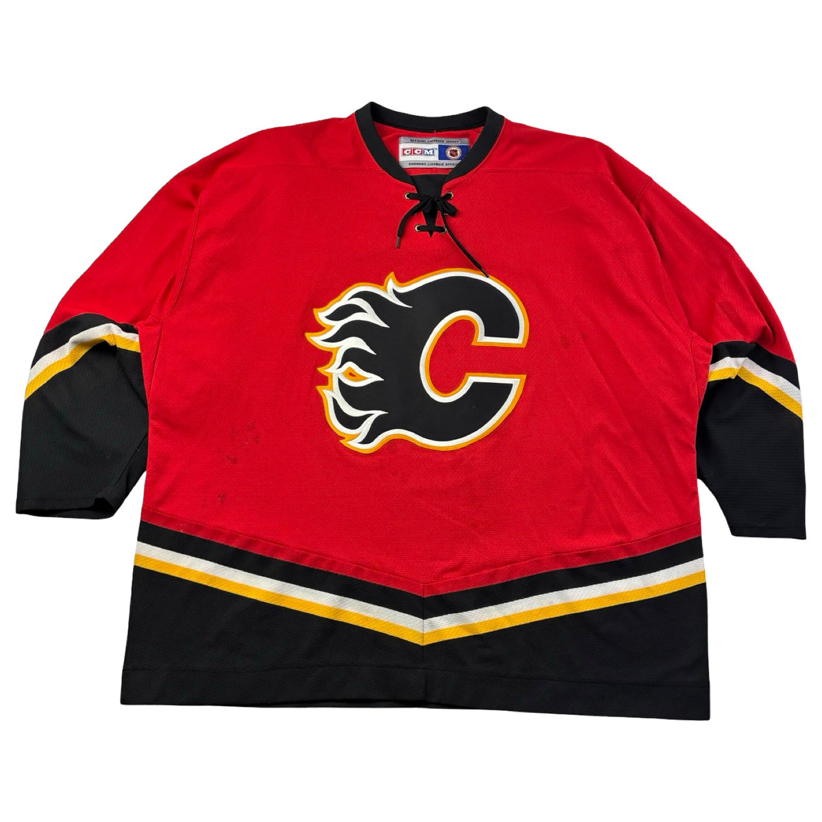 Vintage CCM Calgary Flames Chuck Kobasew NHL Home Jersey