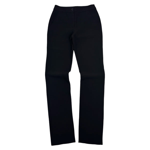 (W) Chanel Uniform Dress Pant Black
