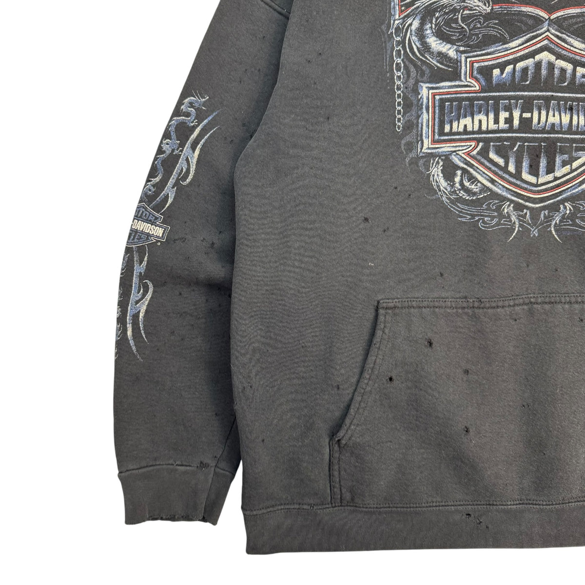 Vintage Harley Davidson Of Grande Prairie Hoodie Black