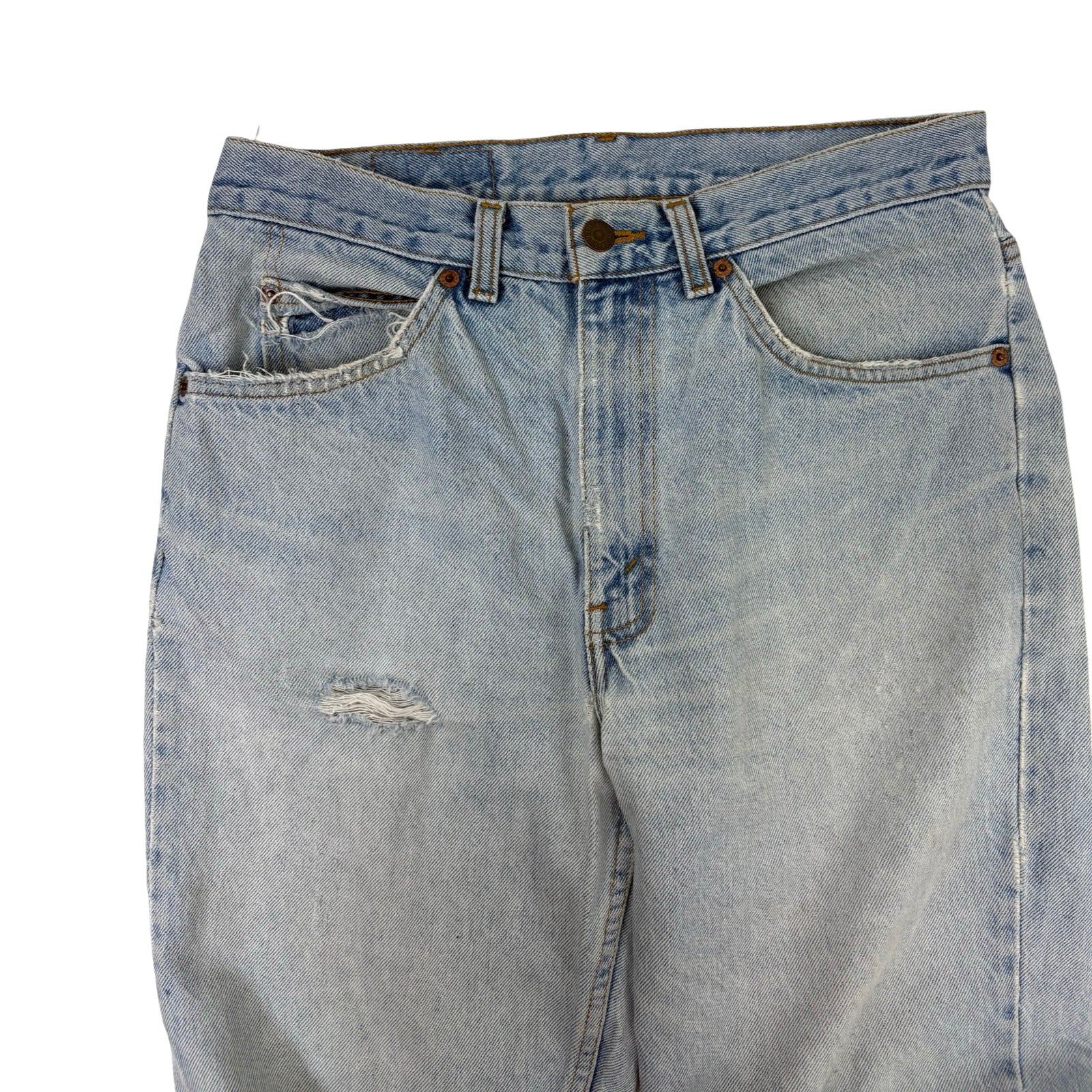 Vintage Levi’s Orange Tab Distressed Light Wash Denim