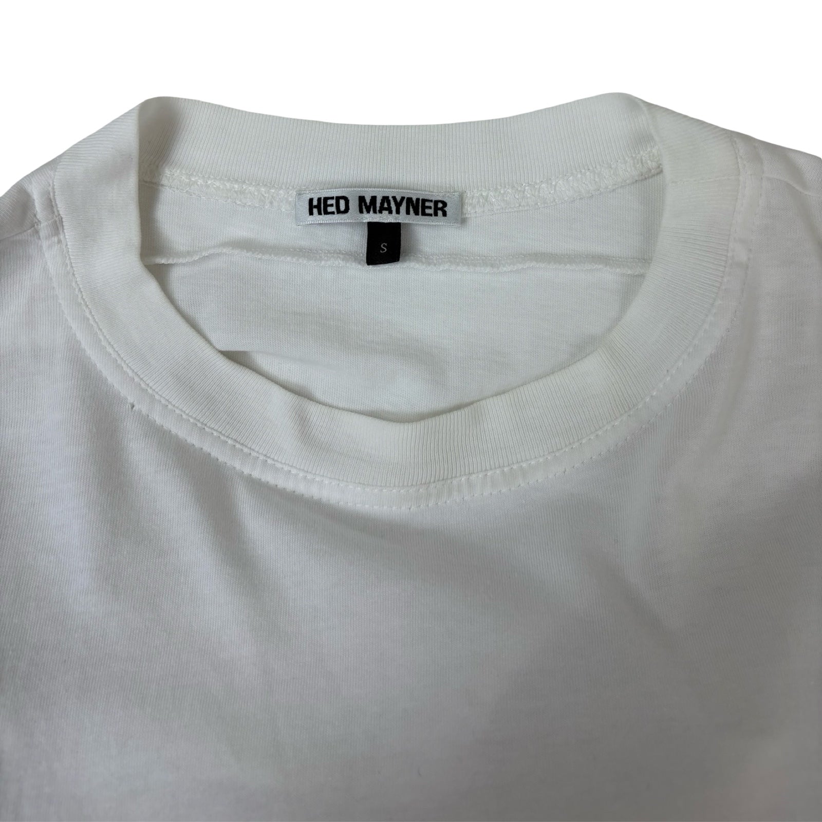 Hed Mayner Oversized Dropped Shoulder Crewneck Top White