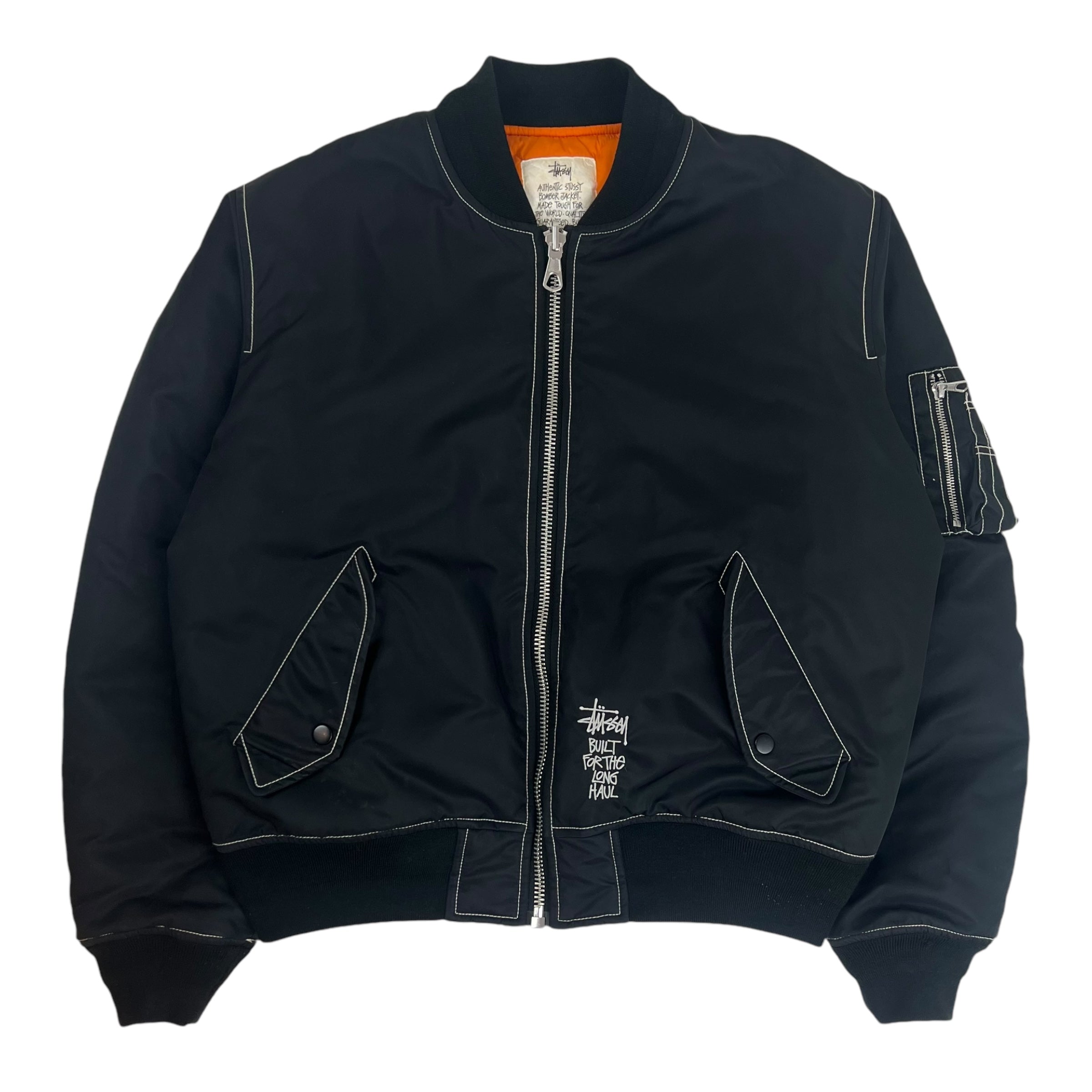 Stussy Built Reversible Bomber Jacket Black/Orange