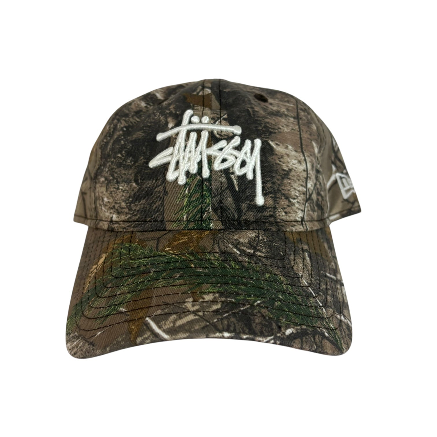 Stussy New Era Basic StrapBack Trucker Hat Real Tree Camo