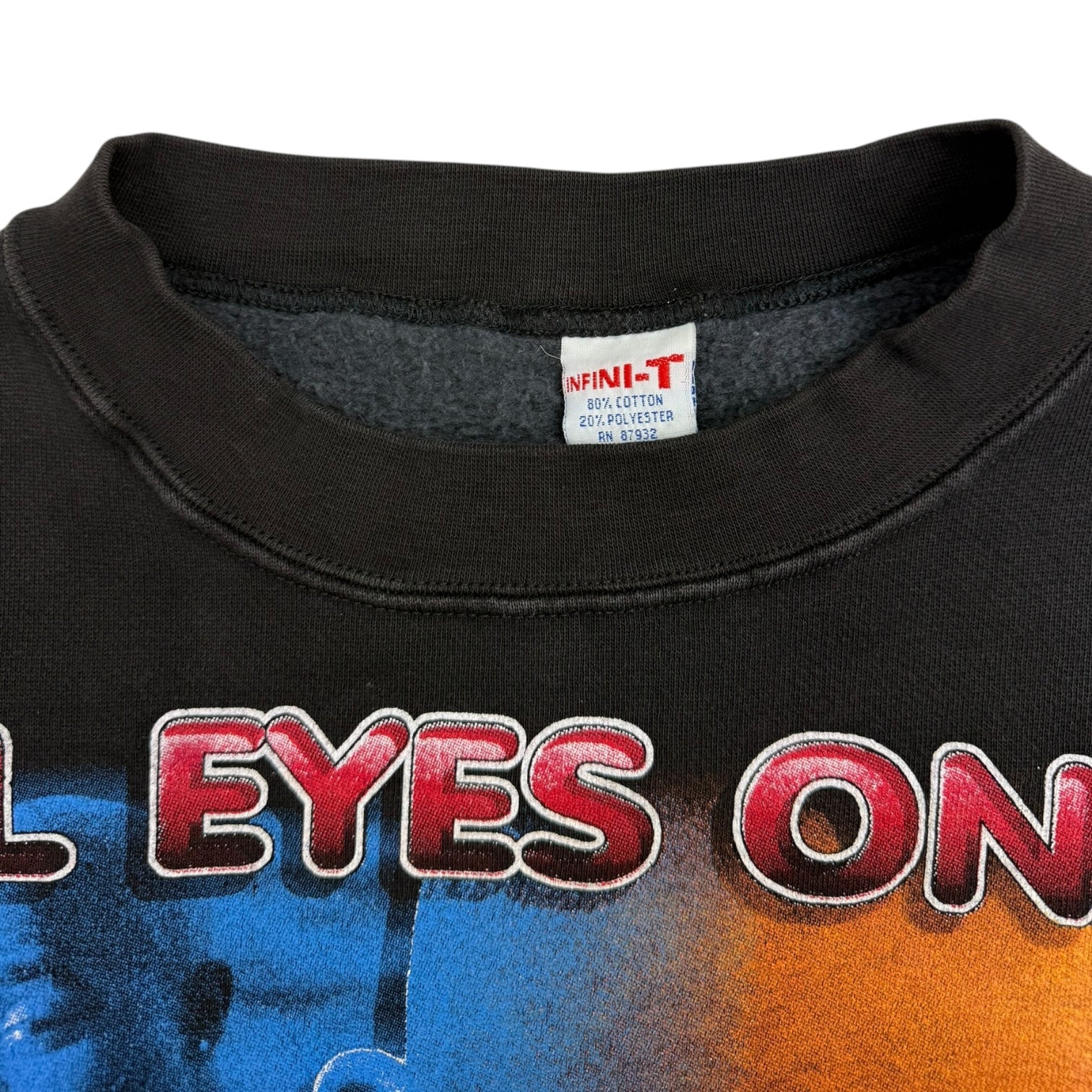Vintage Tupac Shakur All Eyes On Me Memorial Crewneck Black