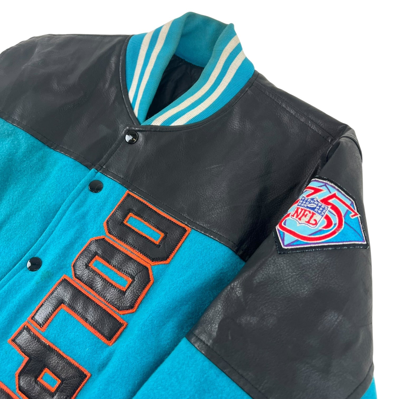 Vintage Miami Dolphins Varsity Jacket Teal/Black