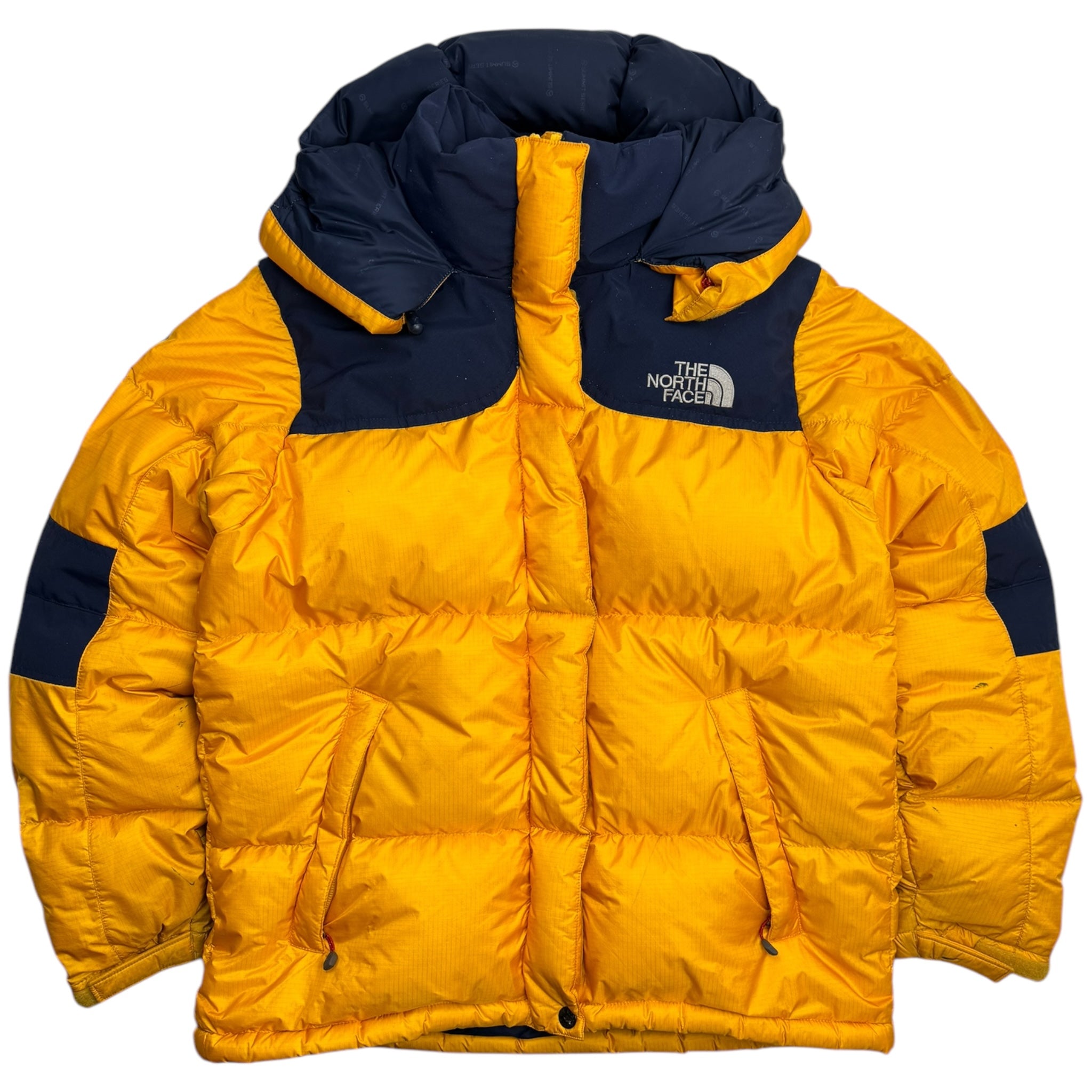 The North Face 700 Hooded Jacket Neon Yellow Navy Womens