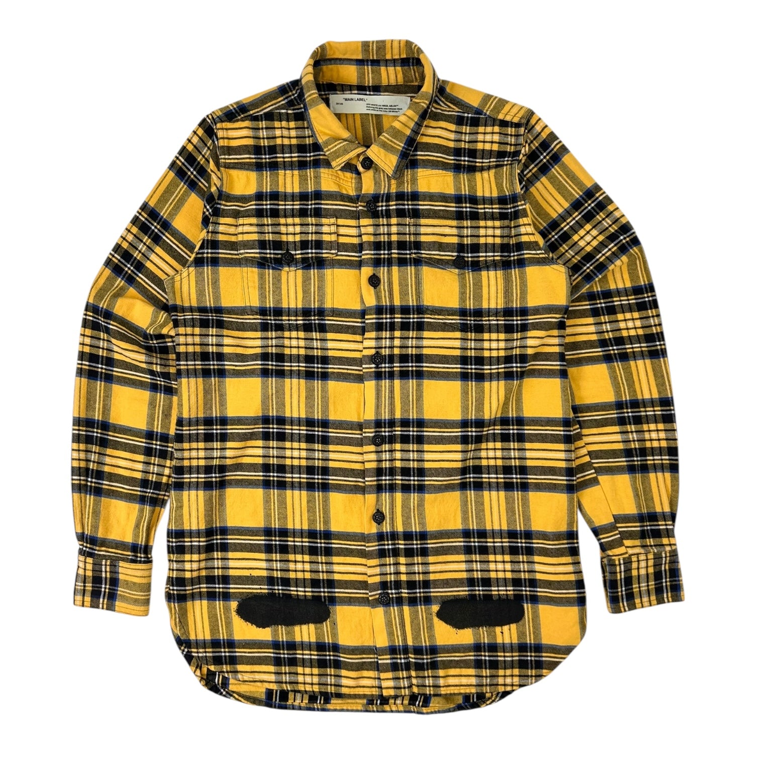 Off-White Spray Paint Flannel Yellow