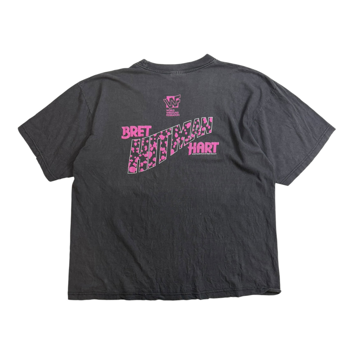 Vintage 1995 WWF Bret Hitman Hart T-Shirt Black
