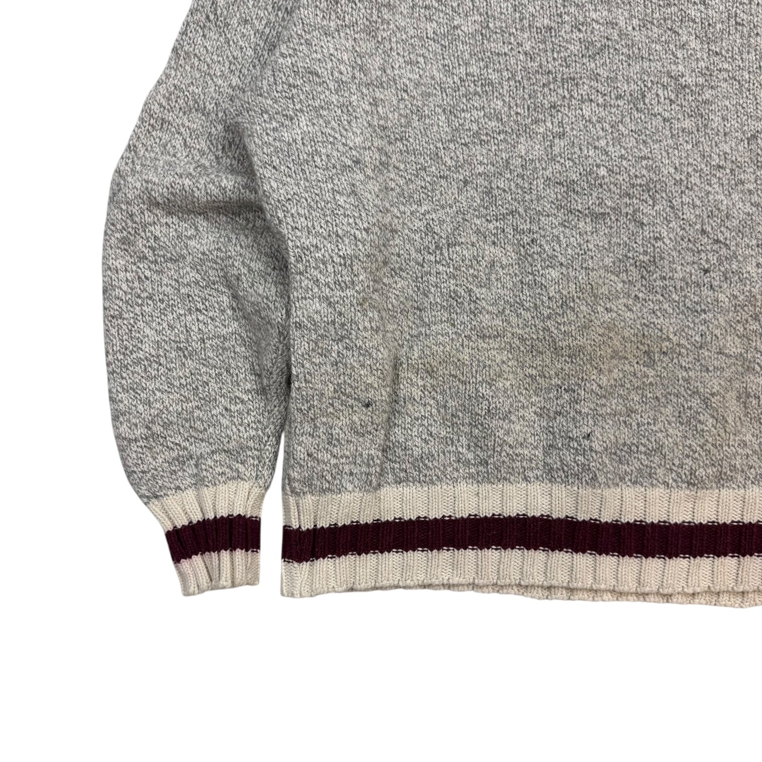 Vintage Wool Crewneck Grey/Red