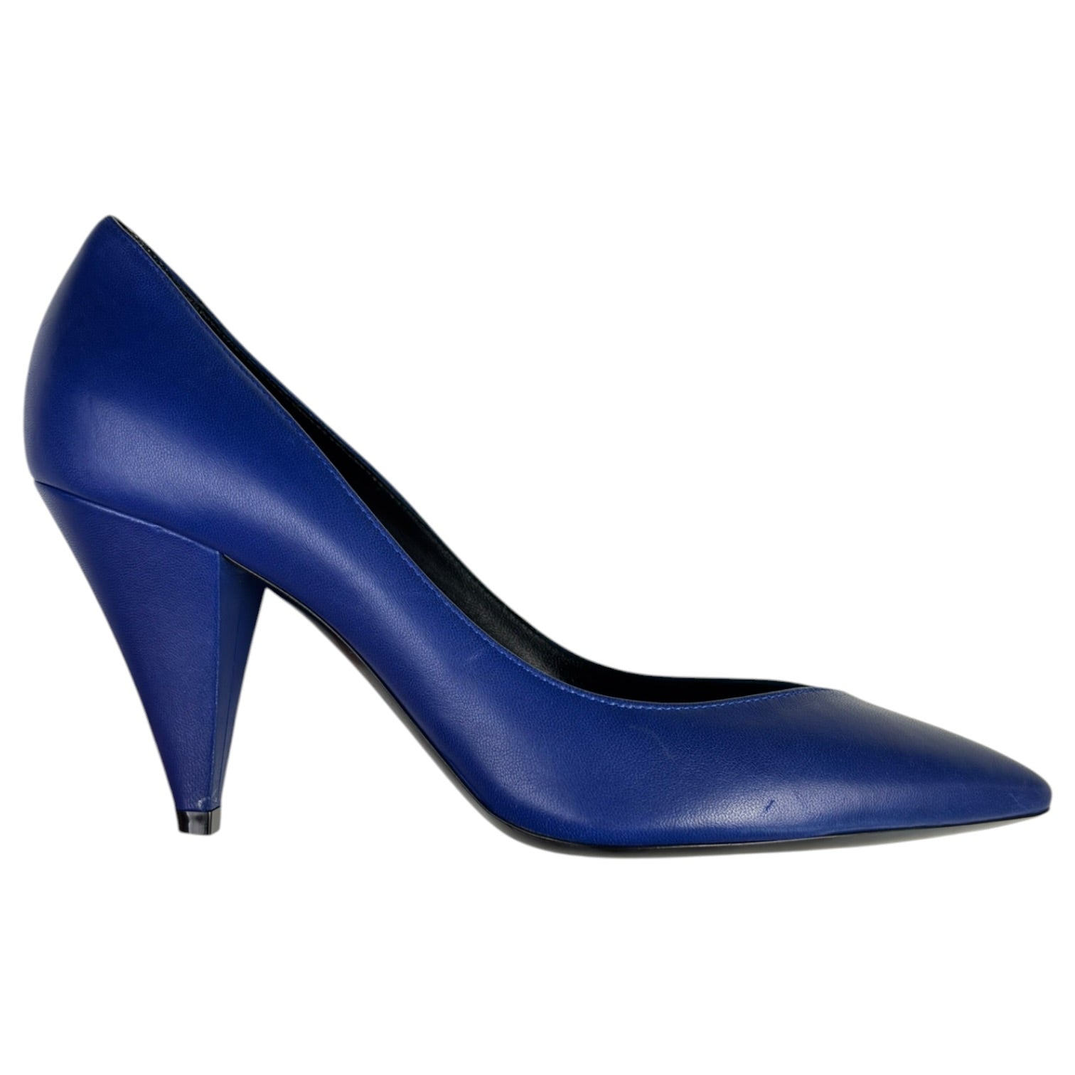 (W) Saint Laurent Patent Leather Kiki Pumps Blue
