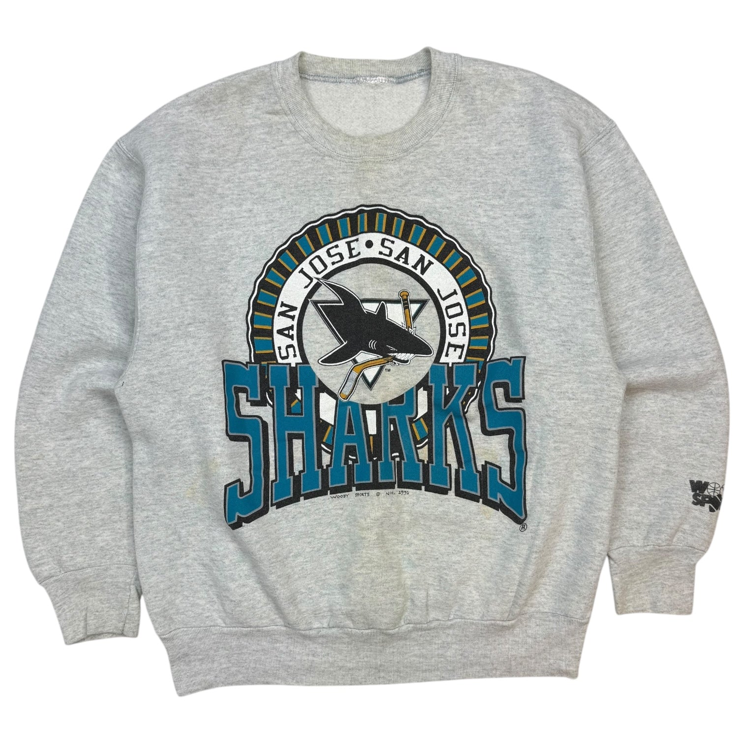 1991 San Jose Sharks Crewneck Grey