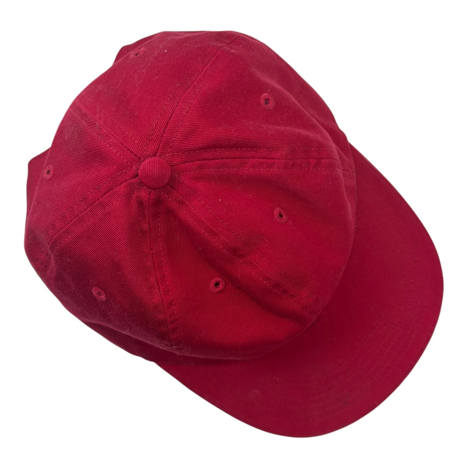 Supreme Visor Logo 6 Panel StrapBack Hat Red