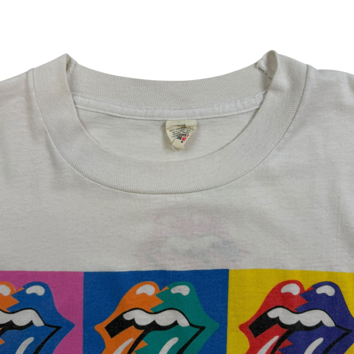 Vintage 1989 Rolling Stones Steel Wheels Canadian Tour T-Shirt White