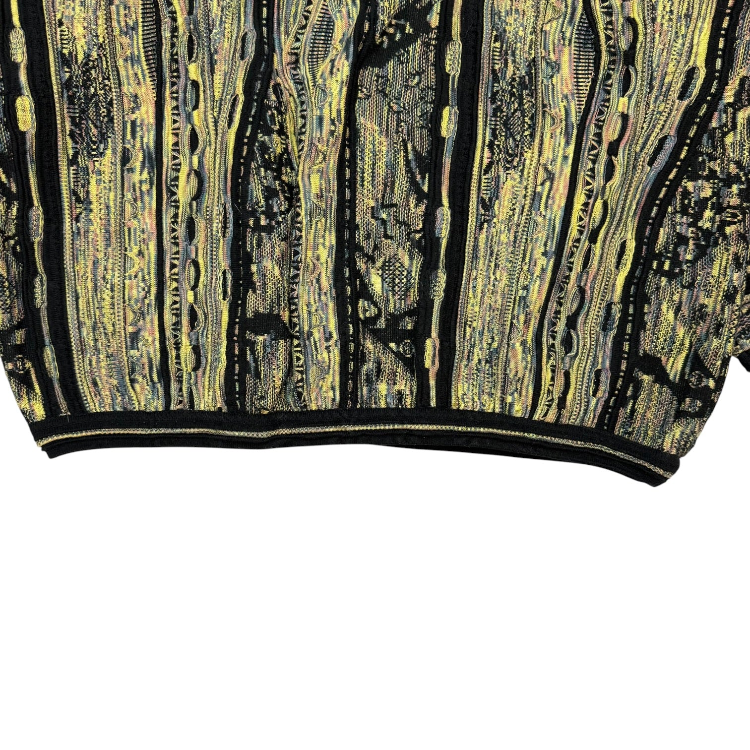 Vintage Tundra Cable Knit V Neck Sweater Green
