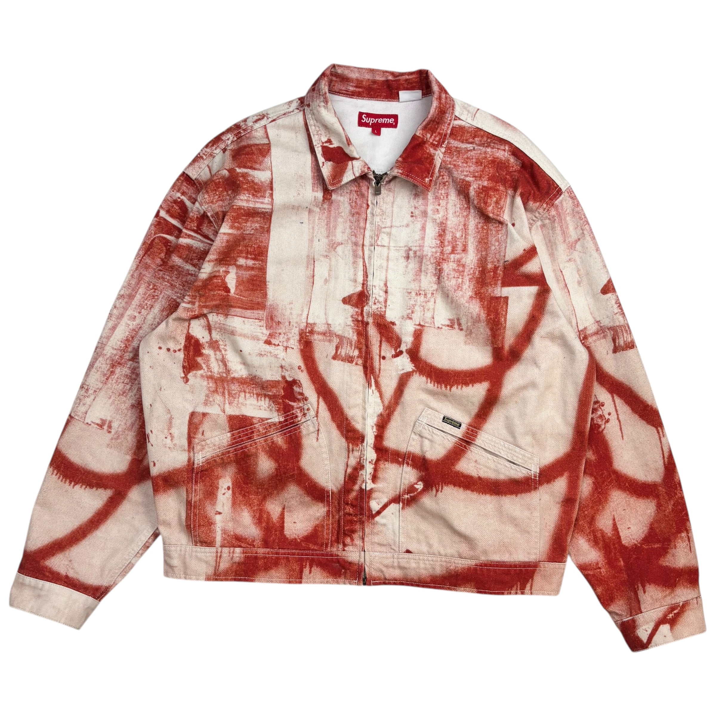 Supreme X Christopher Wool Denim Jacket Red