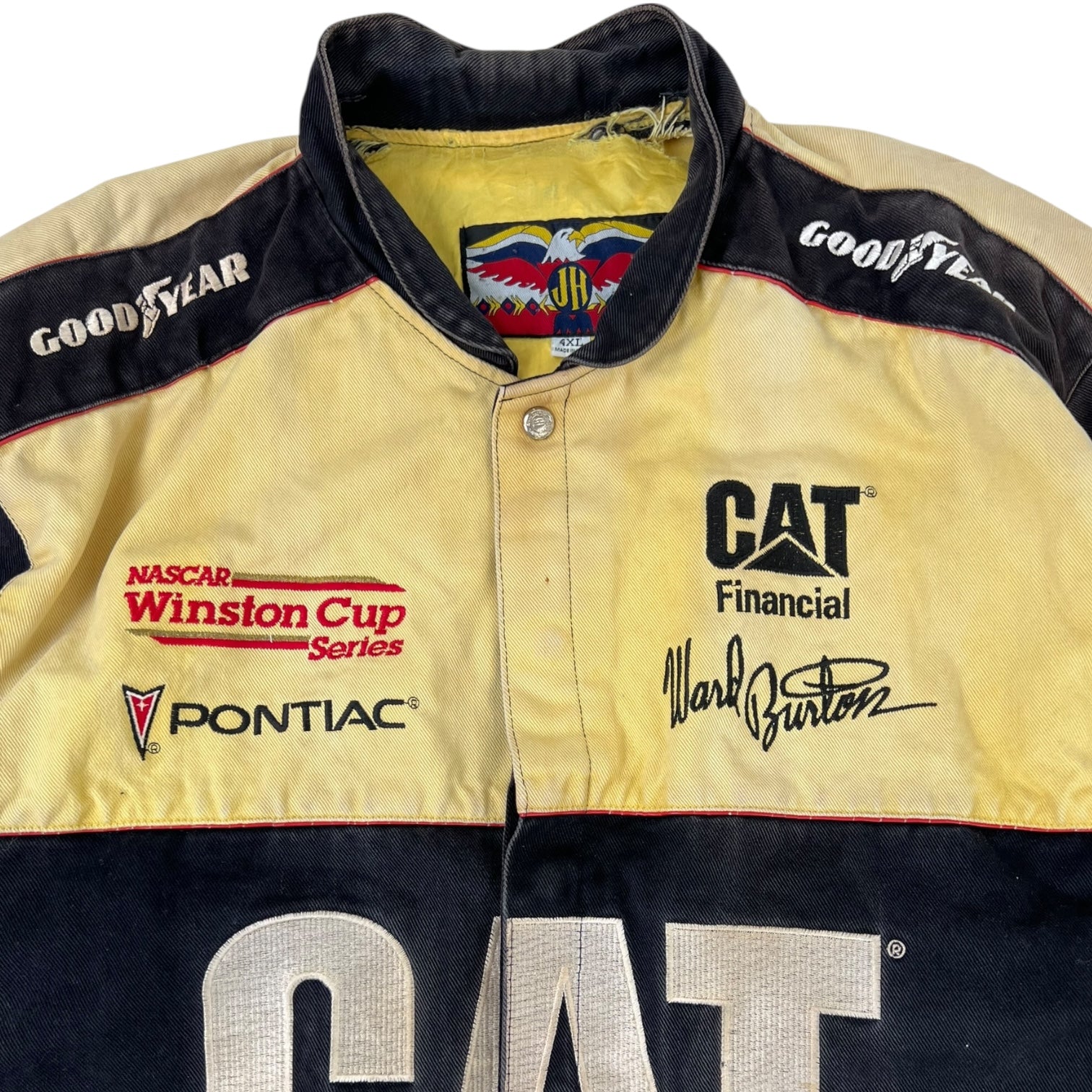 Vintage Jeff Hamilton Cat Racing Jacket Yellow