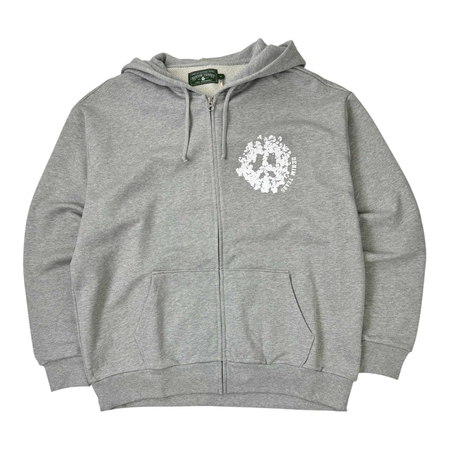 Denim Tears Denim University Zip-Up Hoodie Grey/White