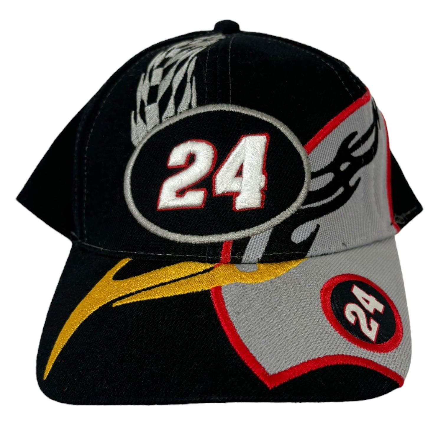 Vintage USA Racing #24 StrapBack Hat Black